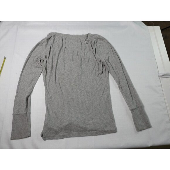 Aeropostale Women’s LS Henley Thermal Top Gray Size XL Stretch 1987 Graphic Y2K - Picture 6 of 6